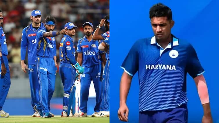 who is anshul kamboj making ipl debut mumbai indians plays domestic cricket for haryana Anshul Kamboj Profile: कौन हैं अंशुल कंबोज? मुंबई ने दिया है डेब्यू का मौका; गेंद के साथ बल्ले से भी करते हैं कमाल