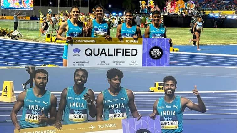 Indian men’s and women’s 4x400m relay teams qualify for cc 2024 Olympic Games in tamil Paris Olympic 2024: ஒலிம்பிக் தொடர் ஓட்ட பந்தயத்திற்கு இந்திய அணிகள் தகுதி - அசத்திய தமிழக வீரர், வீராங்கனைகள்