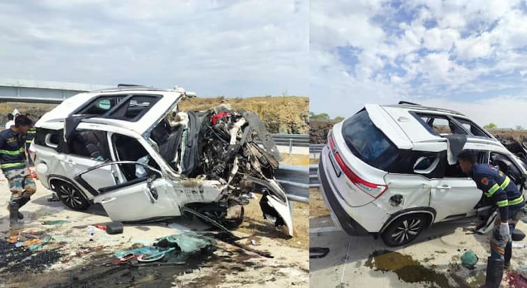 समृद्धी महामार्ग अपघात बातम्या नागपूर कॉरिडॉरवर चैनेज 317 जवळ भीषण अपघात, तिघांचा जागीच मृत्यू, 4 जखमी, Marathi News Maharashtra