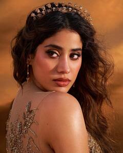 Janhvi Kapoor Shimmers In Golden Outfit And Tiara - See Pics