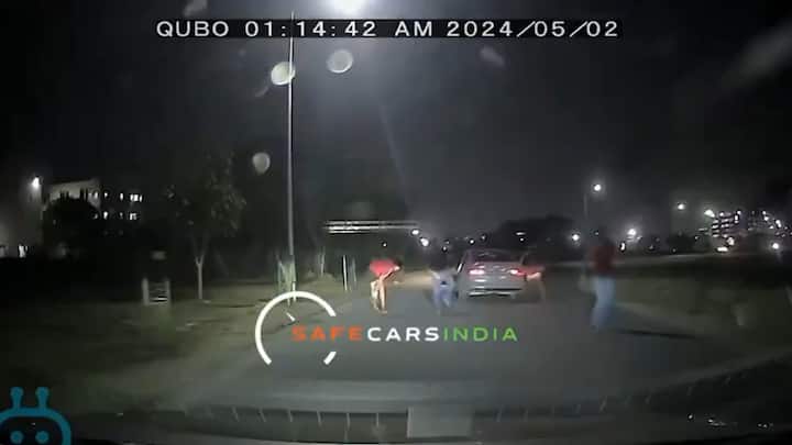 Road incident Dashcam footage BMW incident Yamuna Expressway Men in BMW Chase Family In Greater Noida At 1 AM, Hurl Bottle After Bid To Overtake: Dashcam Captures Road Rage