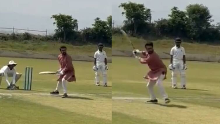 Himachal Pradesh: BJP candidate from Hamirpur Lok Sabha seat Anurag Thakur plays cricket with locals in Hamirpur Watch Video: பிரச்சாரத்தின்போது சிக்ஸரை பறக்கவிட்ட அமைச்சர் அனுராக் தாக்கூர்.. இணையத்தில் வைரலாகும் வீடியோ!