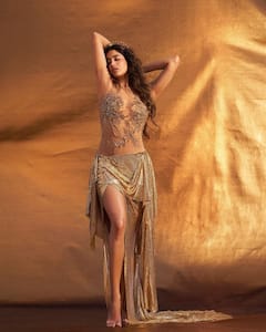 Janhvi Kapoor Latest Photos : గార్డెన్ ఆఫ్ ఈడెన్ కాలానికి వెళ్లిపోయినా జాన్వీ కపూర్.. అప్పటి లుక్​ని బాగానే రీక్రియేట్ చేసింది