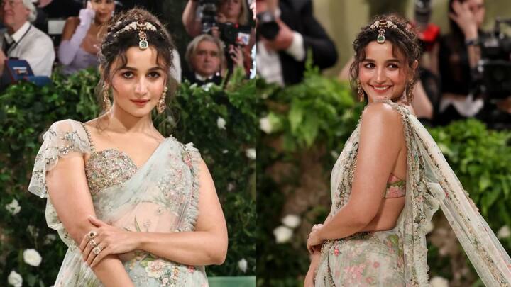 Alia Bhatt Photos : கடந்த ஆண்டின் மெட் காலா நிகழ்ச்சிக்கு தீபிகா படுகோன் சென்று இருந்த நிலையில், இந்த ஆண்டு ஆலியா பட் சென்றுள்ளார்.