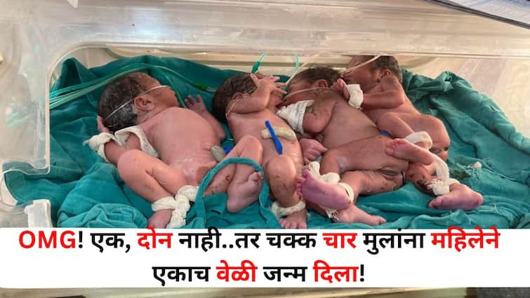 Women Health lifestyle marathi news woman gave birth to four children at the same time jodhpur rajasthan fathers joy be in heaven OMG! एक, दोन नाही..तर चक्क चार मुलांना महिलेने एकाच वेळी जन्म दिलाय! वडिलांचा आनंद गगनात मावेना, तर डॉक्टर म्हणतात..