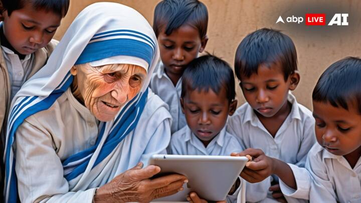 Mother Teresa, canonised as Saint Teresa of Calcutta, would surely have put the many learning and educational as well as health apps on iPad to the best use. (Image credit: ABP Live AI)