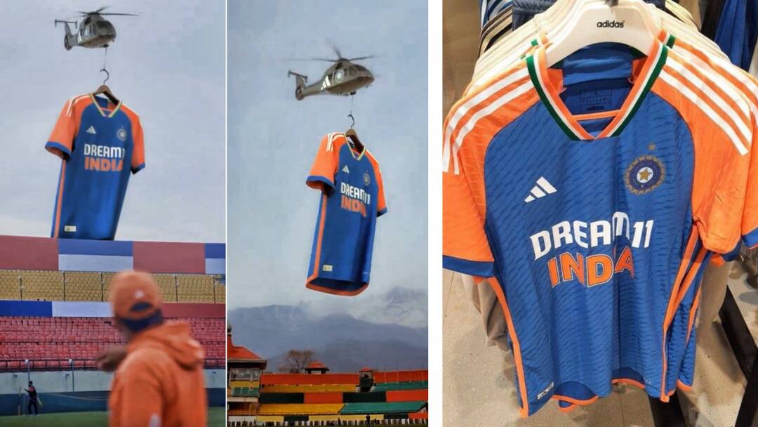 T20 World Cup 2024: మహా సంగ్రామానికి కొత్త జెర్సీ, ఎలా ఉందంటే? Team Indias T20 World Cup 2024 Jersey Launched In Dharamshala T20 World Cup 2024: మహా సంగ్రామానికి కొత్త జెర్సీ, ఎలా ఉందంటే?