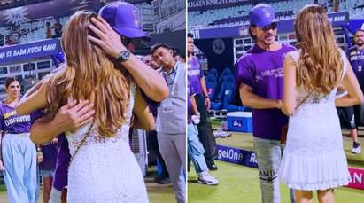 shah rukh khan hugs prithvi shaw rumoured girlfriend nidhhi tapadiaa watch video  Viral Video: શાહરૂખ ખાને પૃથ્વી શૉની રુમર્ડ ગર્લફ્રેન્ડને ગળે લગાવી, આગની જેમ વાયરલ થઈ રહ્યો છે વીડિયો 