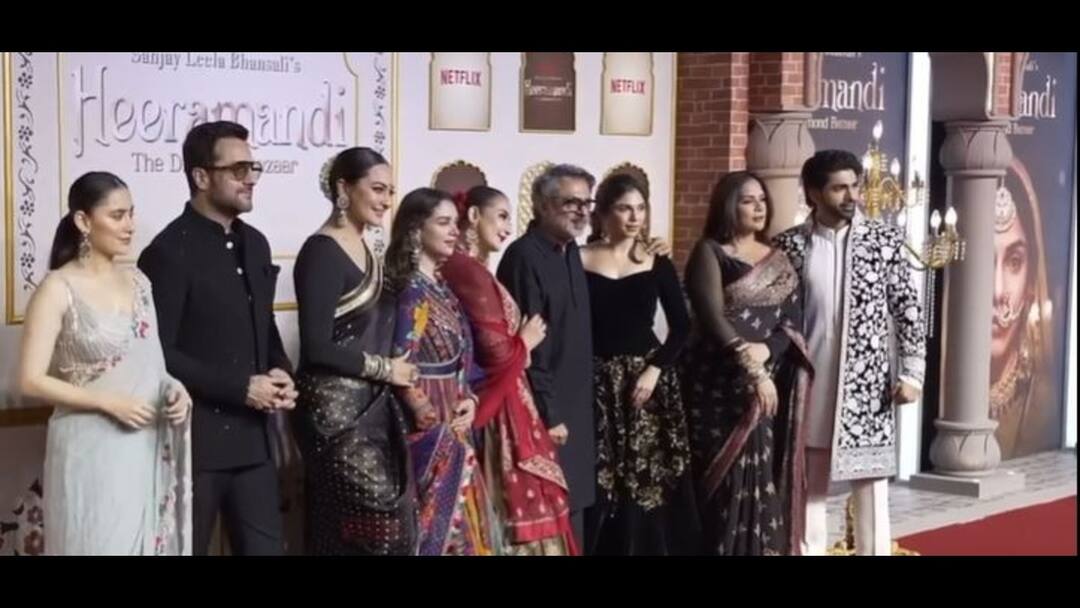 Sanjay Leela Bhansali Push Richa Chadha Pose With Niece Sharmin Segal Heeramandi Screening See Video Did Bhansali Push Aside Richa Chadha To Pose With Niece Sharmin Segal At Heeramandi Screening? Watch Video