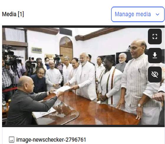 Fact Check: राष्ट्रपती मुर्मू पंतप्रधान मोदींच्या निवडणुकीच्या नामांकनासाठी गेल्या होत्या? नाही, २०२२ चा फोटो खोट्या दाव्यासह व्हायरल