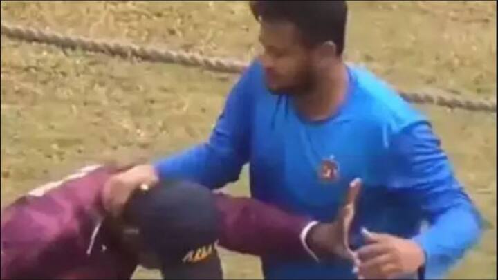 Shakib Al Hasan Holds Neck Of Fan Asking For Selfie Viral Video Bangladesh All Rounder Shakib Al Hasan Grabs Fan Pestering Him For Selfie By His Neck, Shocking Video Goes Viral