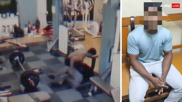 west bengal gym trainer attack and molest woman got arrested CCTV अकेले जिम कर रही महिला पर टूट पड़ा ट्रेनर, करने लगा जबरन किस, CCTV में कैद हुई घटना