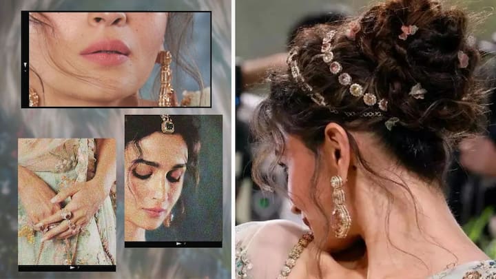 आलिया भट्ट की एक तस्वीर सामने आई हैं, जिसमें उनका नजर का टीका साफ नजर आ रहा है. इस तस्वीर में एक्ट्रेस के कान के पीछे काला टीका लगा हुआ है.
