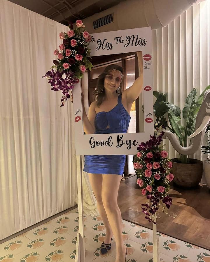 Arti, who recently tied the knot with businessman Dipak Chauhan, took to Instagram, and dropped a series of photos from her bridal shower.