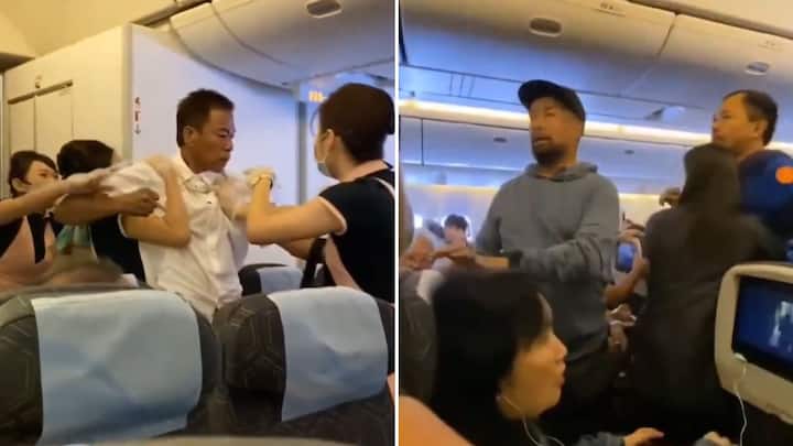 Passengers On Taiwan-US Flight Come To Blows As One Poaches Other’s Seat Passengers On Taiwan-US Flight Come To Blows As One Poaches Other’s Seat. Video Viral