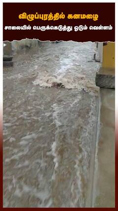 விழுப்புரத்தில் கனமழை சாலையில் பெருக்கெடுத்து ஓடும் வெள்ளம்