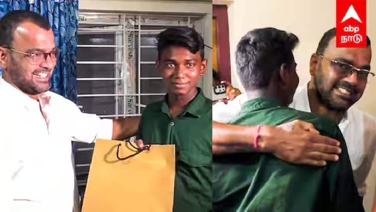 comedy actor thadi balaji meets student chinnadurai in tirunelveli Thadi Balaji: சின்னதுரை சொன்ன பதிலை கேட்டு அதற்காகவே பார்க்க வந்தேன்:  தாடி பாலாஜி