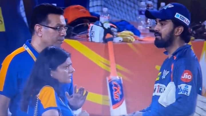lsg owner sanjeev goenka heated chat with kl rahul went viral after lucknow super giants 10 wicket defeat ipl 2024 srh vs lsg Watch: केएल राहुल का हुआ अपमान, खुले मैदान में बच्चे की तरह डांटा; LSG के मालिक का वीडियो वायरल