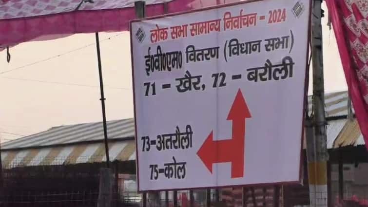 up lok Sabha elections 2024 Samajwadi party and Congress workers are monitoring EVM strong room in Aligarh ann Lok Sabha Election 2024: अलीगढ़ में EVM की पहरेदारी पर बैठे हैं सपा-कांग्रेस के कार्यकर्ता, जानें क्यों कर रहें निगरानी