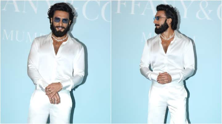Ranveer Singh attended the launch of Tiffany & Co.'s store launch in Mumbai on Wednesday evening.