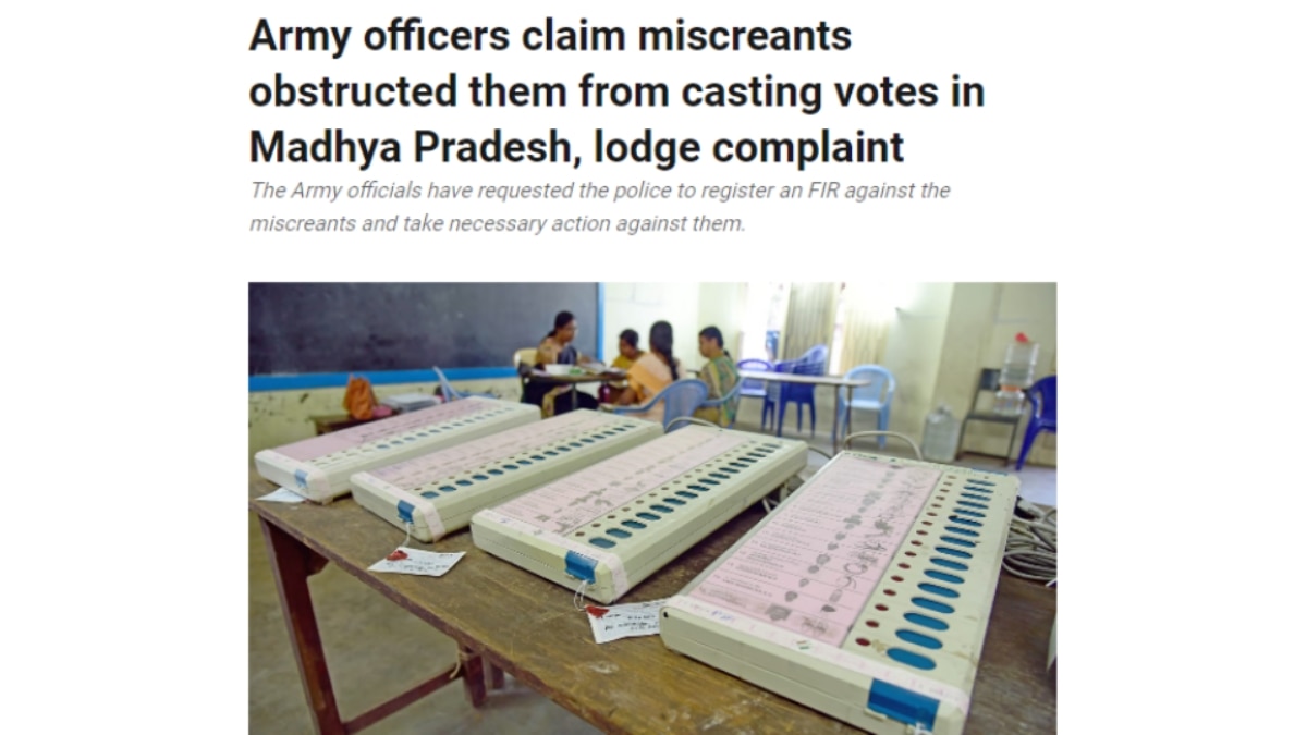 Fact Check: 2019 Video That Falsely Claimed ‘Proxy Voting By Indian Army’ For BJP Resurfaces As Recent