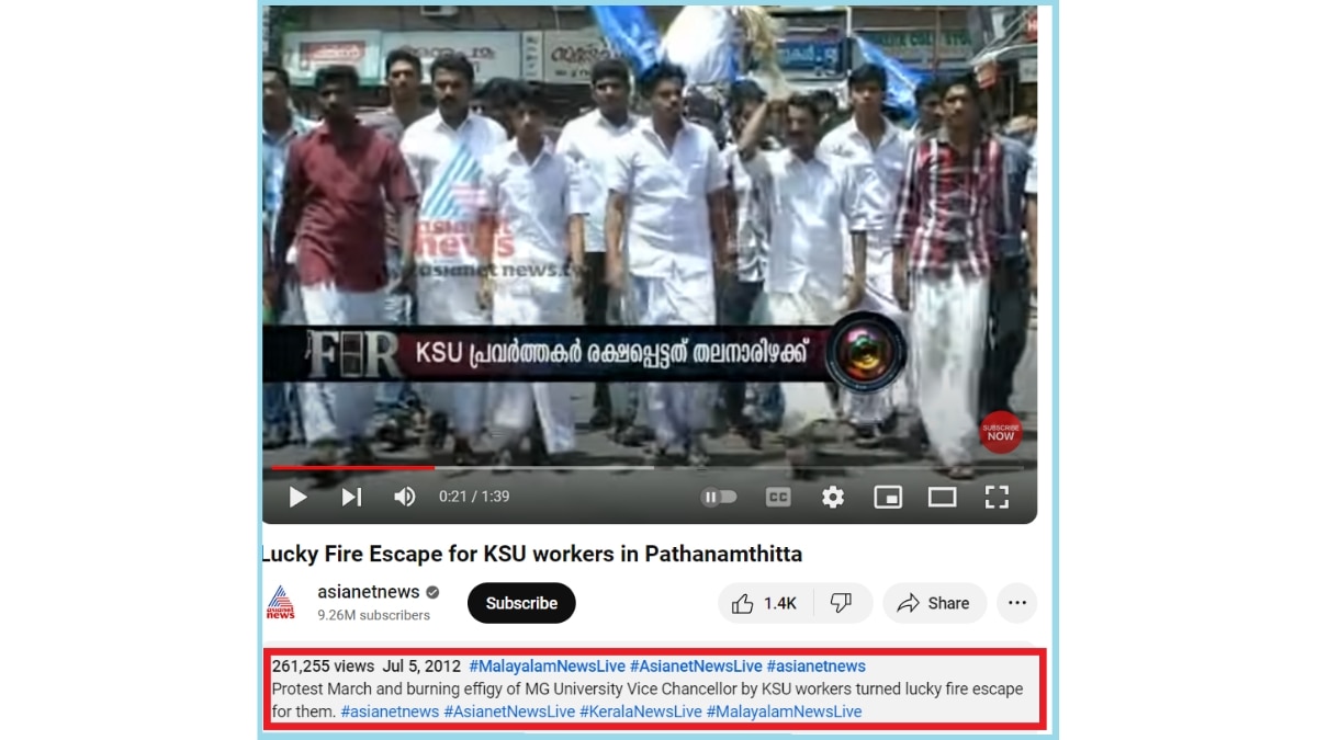 Fact Check: Old Kerala Video Shared As Karnataka Congress Workers Catching Fire While Burning Modi Effigy