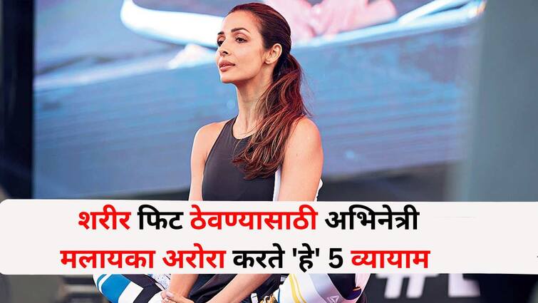 Health lifestyle marathi news Actress Malaika Arora does 5 exercises to increase body flexibility  Health : वयाच्या पन्नाशीतही इतकी फिट? यामागे काय गुपित? मलायका अरोरा करते 'हे' 5 व्यायाम, जाणून घ्या.