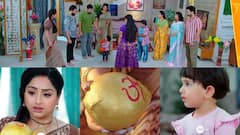 'త్రినయని' సీరియల్ ప్రోమో: గాయత్రీ పాప చేతిలో బంగారు కొబ్బరికాయ.. బిత్తరపోయిన విశాల్, నయని! 