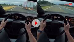 चलते ट्रैफिक के बीच 328 की स्पीड से दौड़ाई कार, वीडियो देखने वालों ने थाम लिया अपना दिल