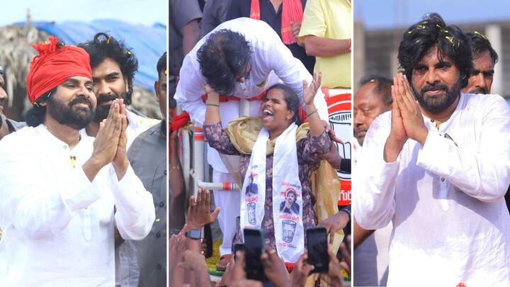 Pawan Kalyan in Pithapuram: పవన్ కల్యాణ్ పిఠాపురం రోడ్ షో కార్యక్రమం ఉత్సాహంగా సాగింది. ఉదయం 10 గంటల నుంచి రాత్రి 10 గంటల వరకూ వివిధ మండలాల మీదుగా పవన్ కల్యాణ్ రోడ్ షో సాగింది.