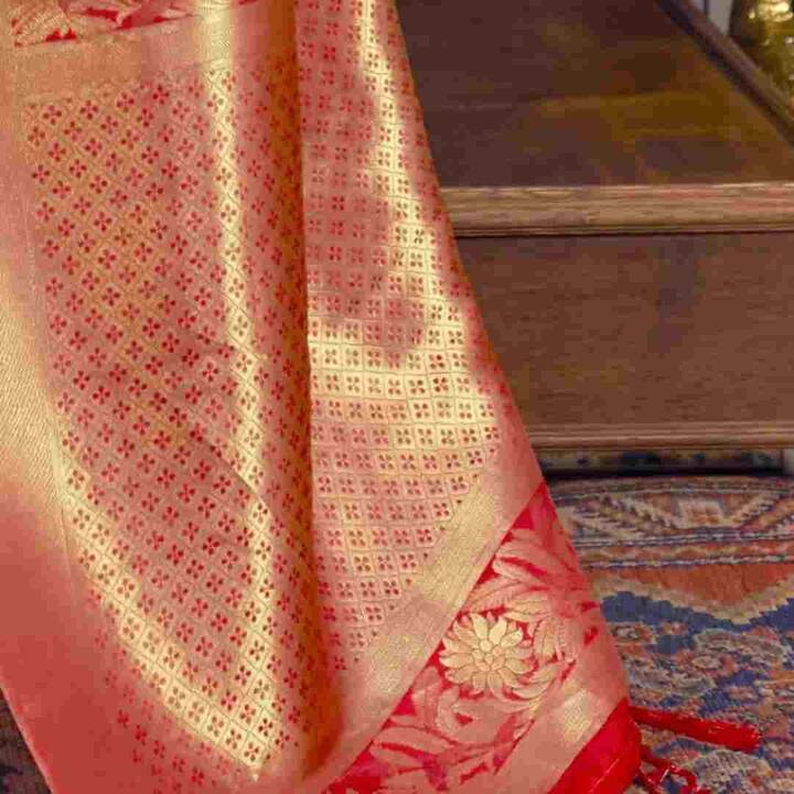 ਅਸਲੀ ਬਨਾਰਸੀ ਰੇਸ਼ਮ ਦੀ ਪਛਾਣ ਇਸਦੇ ਚਮਕਦਾਰ ਅਤੇ ਨਰਮ ਰੇਸ਼ਮ ਦੇ ਧਾਗਿਆਂ ਦੁਆਰਾ ਕੀਤੀ ਜਾਂਦੀ ਹੈ। ਇਸ ਦੇ ਲਈ ਸਾੜ੍ਹੀ ਦੇ ਪੱਲੂ ਦੇ ਕਿਨਾਰਿਆਂ ਨੂੰ ਦੇਖੋ। ਤੁਸੀਂ ਇਸ ਨੂੰ ਛੂਹ ਕੇ ਪਤਾ ਲਗਾ ਸਕਦੇ ਹੋ।