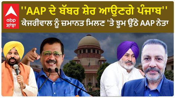CM Kejriwal Bail | ''AAP ਦੇ ਬੱਬਰ ਸ਼ੇਰ ਆਉਣਗੇ ਪੰਜਾਬ''-ਕੇਜਰੀਵਾਲ ਨੂੰ ਜ਼ਮਾਨਤ ਮਿਲਣ 'ਤੇ ਝੂਮ ਉੱਠੇ AAP ਨੇਤਾ