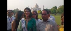 ताजमहल के दीदार को पहुंची मिस यूनिवर्स शेन्निस पलासियोस, सलवार सूट में अपनी सादगी से जीता लोगों का दिल