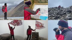 ఇంగ్లాండ్ వాస్‌డేల్ పర్వతంపై జనసేన జెండా, పవన్ కల్యాణ్ కోసం యువకుడి సాహసం