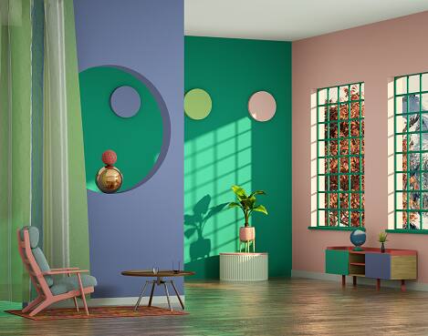 2. Breaking Conventions One of the most exciting aspects of using bold shades in interior design is the opportunity for creativity and experimentation. One can experiment with different colour combinations and textures to create visually stunning effects that engage the senses and leave a lasting impression. For example, pairing bold shades with neutral tones like white or beige can create a sense of balance and harmony, while mixing contrasting colours can add drama and excitement to a space. The key is to strike the right balance and create a cohesive design that feels dynamic and harmonious. (Image Source: Getty)