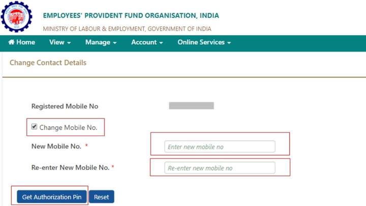आपको दो बार अपना मोबाइल नंबर दर्ज करना होगा उसके बाद गेट ऑथराइजेशन पी पर क्लिक करना होगा इसके बाद आपके नंबर पर एक ओटीपी आएगा ओटीपी दर्ज करने के बाद आपको सबमिट पर क्लिक कर देना है. ईपीएफओ पोर्टल पर आपका नया नंबर अपडेट हो जाएगा