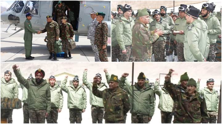 General Manoj Pande, the Chief of Army Staff (COAS), assessed the operational readiness of the security situation along the Line of Actual Control (LAC) in Ladakh.