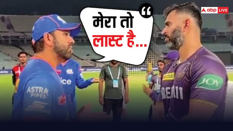 Rohit Sharma and Kolkata Knight Riders KKR coach Abhishek Nayar conversation video leak before IPL 2024 MI vs KKR Watch: रोहित शर्मा का मुंबई इंडियंस से अलग होना तय? KKR कोच के साथ बातचीत का वीडियो लीक
