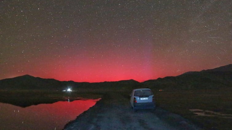 Rare Stable Auroral Red Arc Illuminates Ladakh Skies Due To Solar Storms, Netizens Share Visuals