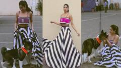 Janhvi Kapoor : செல்ல குட்டியுடன் துள்ளி குதித்து விளையாடும் ஜான்வி கபூர்!