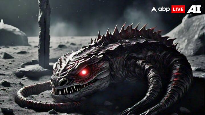 इन तस्वीरों को जब आप ध्यान से देखेंगे तो पाएंगे कि ये जीव एक बड़ी छिपकली या ड्रैगन की तरह है जिसका रंग ब्लैक और सिल्वर का मिक्स है. इसकी आंखें लाल हैं, जैसे इनमें से कोई ऊर्जा निकल रही हो.