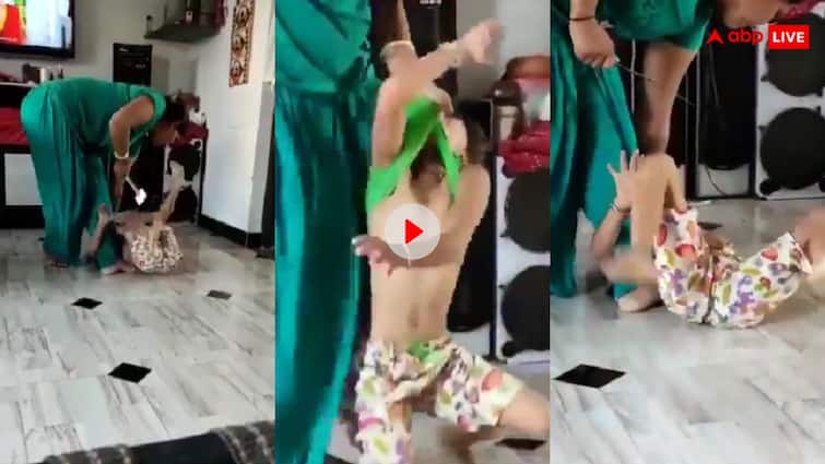 viral beating In the video going viral on social media, a woman is brutally beating her little daughter Video: मां ने बेटी को पीट-पीटकर किया बेहाल, सोशल मीडिया पर वायरल हुआ वीडियो