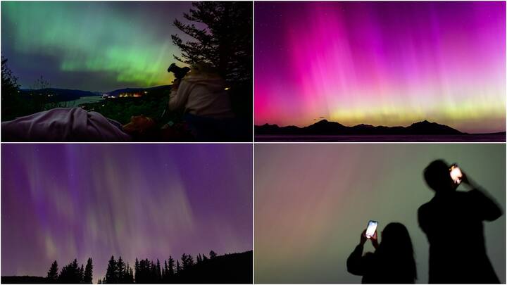 Aurora Borealis: A celestial spectacle graced the skies for two consecutive nights as auroras, typically reserved for the far northern latitudes, dazzled swathes of the planet on Friday and Saturday.