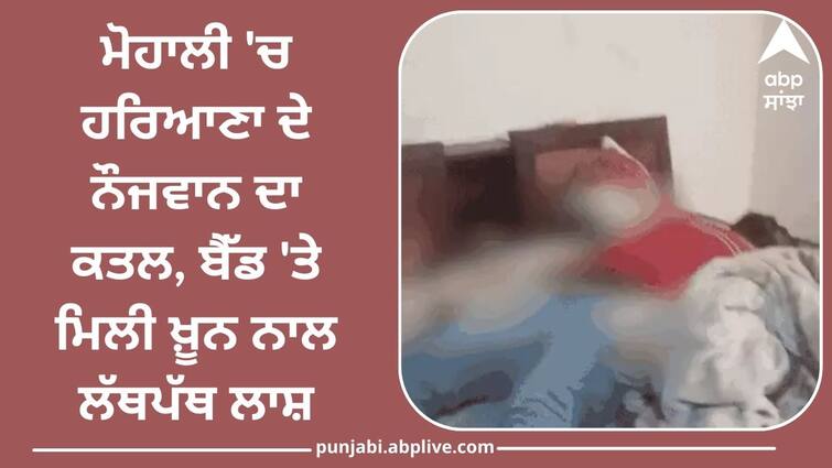 Murder of a youth from Haryana in Punjab know details Crime News: ਮੋਹਾਲੀ 'ਚ ਹਰਿਆਣਾ ਦੇ ਨੌਜਵਾਨ ਦਾ ਕਤਲ, ਬੈੱਡ 'ਤੇ ਮਿਲੀ ਖੂਨ ਨਾਲ ਲੱਥਪੱਥ ਲਾਸ਼