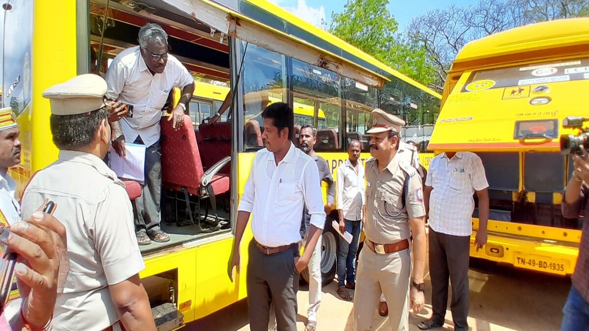 தஞ்சையில்  9 வாகனங்கள் தற்காலிக தகுதி சான்று ரத்து - ஆய்வின்போது அதிரடி நடவடிக்கை