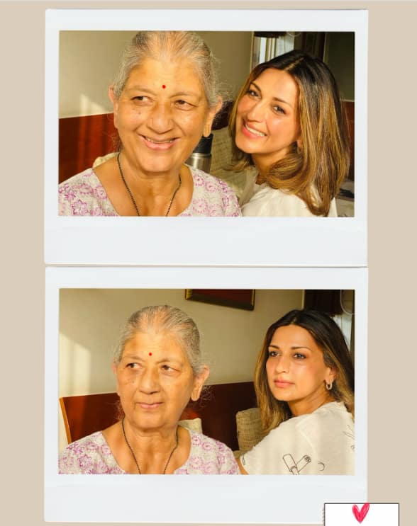 सोनाली बेंद्रे ने भी अपनी मां के साथ तस्वीर शेयर मदर्स डे विशा किया है. एक्ट्रेस ने फोटो शेयर कर लिखा- आई