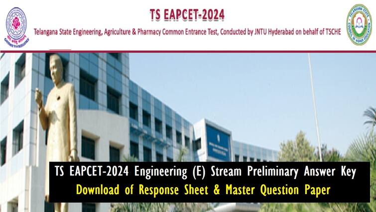 Download of Response Sheet and Master Question Paper along with Preliminary Key for TS EAPCET 2024 Engineering Stream TS EAPCET: టీఎస్ ఈఏపీసెట్‌-2024 ఇంజినీరింగ్ స్ట్రీమ్ ప్రిలిమినరి 'కీ' విడుదల - అభ్యంతరాలకు అవకాశం