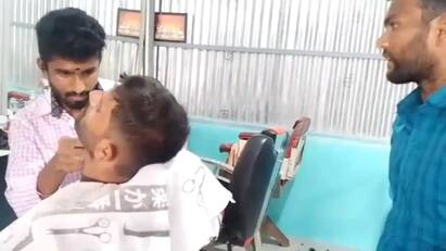 Hair cut refuse youngster for his caste barber shop owner and his father arrest சாதியை சொல்லி முடி வெட்ட மறுப்பு! தந்தை, மகனை உள்ளே தள்ளிய போலீஸ் - தருமபுரியில் பரபரப்பு
