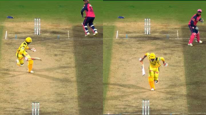 ravindra-jadeja-given-run-out-for-obstructing-the-field-chennai-super-kings-ipl-2024-csk-vs-rr Watch: દડો સ્ટમ્પને ન લાગ્યો છતા પણ જાડેજાને આપી દેવામાં આવ્યો આઉટ, જાણો અજીબોગરીબ ઘટના