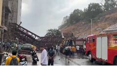 मुंबईत घाटकोपरला पेट्रोल पंपवर बॅनर कोसळला; मध्य रेल्वेची धीम्या मार्गावरची वाहतूक बंद